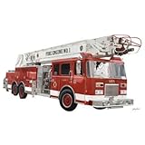 Oopsy Daisy Classic Red Fire Engine Peel and Place, Red, 54" x 30" by Oopsy Daisy, Fine Art for Kids