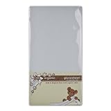 DK Glovesheets 100% Organic Cotton Fitted Pram/Crib Sheet (White, up to 95x40 cm)