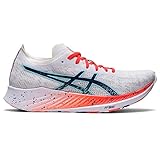 ASICS Women's Magic Speed Running Shoe, 9, White/Thunder Blue