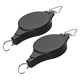 BESTOMZ 植物のプーリー引っ込み可能なハンギングフラワーバスケット　鉢 吊るす　フックハンガーガーデンバスケット　2本入