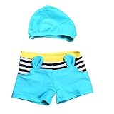 キッズ男の子夏ビーチキュートな耳ショート水泳トランクスストライプパンツ水着