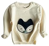 C-Princess フクロウモチーフ ニット セーター 長袖 トップス クルーネック 秋冬 ベビー キッズ 女の子 男の子 かわいい おしゃれ着 お出かけ ベージュ 120