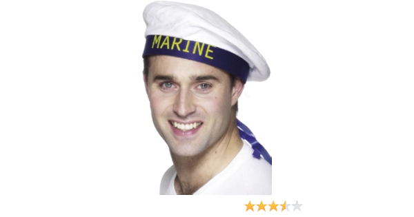 Amazon 帽子 白 水平風 ヘアアクセサリー リボン 大人男性用 Marine Sailor S Hat 服 ファッション小物 通販