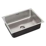 Just USXF-1616-A-R 18 Gauge Undermount Single Bowl Outdoor Sink with Integra Flow [並行輸入品]