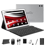 【2024 New】MEIZE 2in1タブレットPC 8コア 128 ROM +4RAW 10.1インチ大画面Android12 Wi-Fiモデル タブレットキーボード付きType-c 7000mAhバッテリー、 13MP/8MP カメラ、2.4G/5G WiFi タブレット、GPS機能+ワイヤレス投影+Bluetooth5.0対応 学習/視聴用アンドロイドタブレット