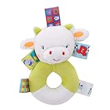 JIOLK ラトル 赤ちゃん ガラガラ おもちゃ 音鳴り 視覚 聴覚に刺激 ベビーカーおもちゃ ふわふわ ベビーぬいぐるみ 知育玩具動物 かわいい 新生児 プレゼント 出産祝い