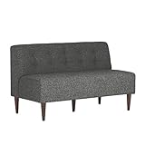 arne ソファ 二人掛け アームレス 日本製 完成品 Lunch 3×6 ファブリック ダークブラウン脚 グレー