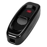 中間スイッチ　シーソー式　ランプスイッチ　LED指示ライト付き 5個パック　ON / OFFスイッチ　コンパクト　インライン　ベッドサイド　AC 250V 10A (黒)