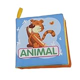 Lovoski ベビー　キッズ　布ブック　マーク　知育玩具　読み興味　多色　全６パタン - 動物