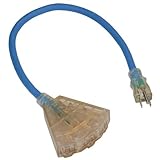 Bayco SL-9102 12/3-Gauge All Season Extension Cord with Lighted Ends and 3 Outlets, 2-Feet [並行輸入品]