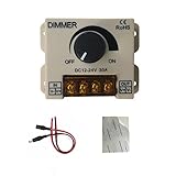 12V24V30Aは、 調光器 明るさ調整 パワーコントローラー， 単一色のLEDストリップ照明ランプ光帯域黒いボタンコントロールの明るさのための調光コントローラのLED