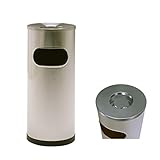 ミヅシマ工業 丸型灰皿 屑入 クリンスモーキング SS103 直径265mm×高さ600mm 2210040