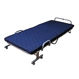 高反発ウレタン入りメッシュキルトベッド シングル リクライニング /ネイビー（0805）