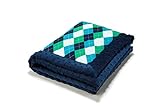 La Millou - Baby - Toddler Blanket with filling - Cotton - Minky (26 x 30 in) (Golf-Navy) by La Mill