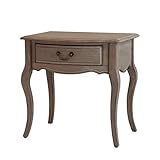 ホワイト／Shabby chic サイドテーブル テーブル シャビーシック エレガント アンティーク 引出し付 木製