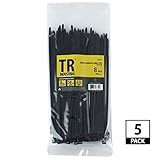TR Industrial tr88302 – 5pk多目的UVケーブルタイ、8、ブラックby TR Industrial