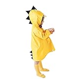 Mrs.L Store 子供用 かわいいレ目立つ インコート 防風 梅雨対策 通園 アウトドア 収納カバン付き (S)