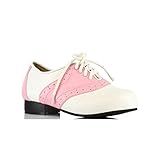 Ellie Shoes E101-SADDLE-XL Extra Large Childrens Saddle Shoe - Pink and White