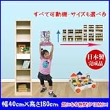 インテリア 家具 便利 おしゃれ カラフルシェルフ/収納棚 幅40cm 6段 レインボー （カラー：ナチュラル 引出し：オレンジ×全1個） 【日本製/完成品】