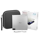 Pioneer Blu-Rayプレーヤーバーナー - 6X スリムポータブル外付けBDXL BD DVD CDドライブ Windows & Mac用 3.0 USB - ノートパソコンやデスクトップに書き込み&読み取り キャリーケース付き シルバー