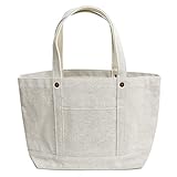 TAKEYARI タケヤリ 倉敷帆布 トート バッグ 特厚 シャンブレー 帆布 メンズ 大きめ キャンバス B4サイズ対応 日本製 鞄 通勤 通学 大容量 ベージュ 男女兼用 WUT-005