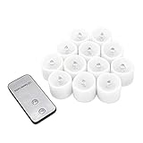 iDOOちらつきフレームレスキャンドルbattery-powered LEDティーキャンドル(無香、48時間バッテリスパン) Ideal誕生日、結婚式、パーティー、ハロウィン、クリスマス – 12パッ