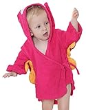 (ラボーグ)La Vogue ベビー キッズ アニマル バスローブ バスタオル 赤ちゃん お風呂上がり フード ポンチョ マント 子供 男の子 女の子 出産祝い ローズ