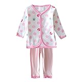 (ハイハート)Hiheart ベビー服 新生児セット 可愛い 上下着 カバーオール 長袖ボディースーツ 男女兼用 ピンク 24M