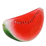 食品サンプル リンゴ 果物 フルーツ ディスプレイ 模型 柔らかいプラスチックの人工的な塊は、果物のホームインテリアデスクのテーブルの装飾パーティーデコレーション(Watermelon piece,#