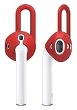【elago】 AirPods 対応 イヤーピース 落下防止 アクセサリー イヤフォン カバー イヤーフック イヤホン ホルダー 2セット （Sサイズ/Lサイズ） [ Apple AirPods1 / AirPods2 Wireless Charging Case エアーポッズ 対応 ] EAR PADS レッド
