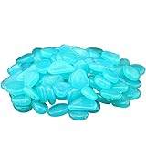 Zafina 飾り石 水槽飾り 石光る石 蓄光砕石 夜光石 蓄光石 1袋約100個入り (ブルー)
