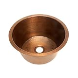 Belle Foret Largeラウンド銅バーSink withフラットBottom BFC3BARORB 1
