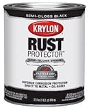 krylon 69214 Rust Protector and Preventative Enamel with Primer Quarts, Semi-Gloss Black [並行輸入品]