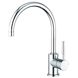 Kingston Brass KS8711DLLS Concord Single Handle Kitchen Faucet With 8-Inch Plate Without Sprayer, Po