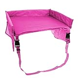 子供のためのトレイ表については、TARAMALL防水キッズ子供たちはバギーベビーカースナックのための旅行トレイ表調節可能なカーシート安全ベルト製図板を再生します (ピンク)