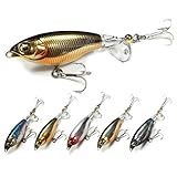 【PBルアー】ペンシルプロップ 6g/11g 5色セット ホッパー トップウォーター プラグ ブラックバス釣り (70mm/6g)