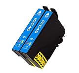 EPSONエプソン IC46 互換インクカートリッジIC46-C(シアン) 2本セット(サッカーボール インク)対応機種：PX-101, PX-401A, PX-402A, PX-501A, PX-A620, PX-A640, PX-A720, PX-A740, PX-FA700, PX-V780 ICチップ付・残量表示付き