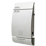 EUROデザイナーズポスト MB4502 レバータイプ鍵付き ホワイト 新聞受け有 MB4502-KL-white 55