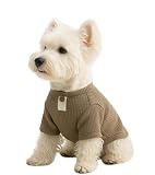 HOLYCAT 犬 服 犬 シャツ カジュアル ファッション 部屋着 ルームウェア 犬の服 可愛い 日焼け止め 脱毛保護 無地 犬用Tシャツ 室内 お出かけ 散歩 春夏秋 柔らかい 通気性 メッシュ 犬用ベスト 綿素材 速乾 カーキ L