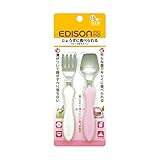 【お徳用 3 セット】 エジソンのフォーク&スプーン ローズ(ホワイト・ピンク)×3セット