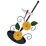 COHEALI スタンディング ペーパー タオル ラック メタル ペーパー ホルダー 花 ペーパー タオル ホルダー 収納 ラック ベッドル