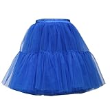 AOMEI 夏のレースシフォンスカート (2XL, 青)