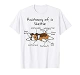 犬の解剖学シェットランド・シープドッグ犬 Tシャツ