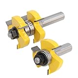 Homyl シャンク　木工用　ルータビット　工業用　　耐久性　ジョイント　切削工具　舌と溝　　1/2 インチ