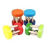 Domybest　子供おもちゃ　ハンドベル　ガラガラ　ラトル　知育 音楽おもちゃ カラフル　手を振る楽器玩具　聴覚　視覚刺激　ランダムカラー