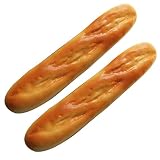 Zhhlinyuan 2pcs Artificial Long Bread Food for Kitchen Pretend Decor