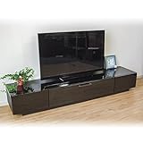 ISSEIKI テレビボード TVボード ロータイプ ブラック 幅180cm 木製家具 大型開梱設置便 【DE-55-1】