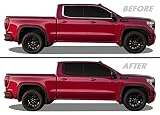 SlickMod クローム削除ブラックアウトビニールオーバーレイ 2019-2023 GMC Sierra 1500 ウィンドウトリム用 (グロスブラック、1.ウィンドウトリム)