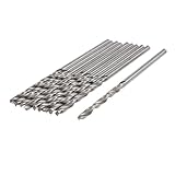 uxcell ツイストドリルビット ストレートシャンク 2.0mm直径 マラブル 高速度鋼 10個入り