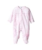 [ヴェルサーチ] Versace Kids ガールズ Long Sleeve Barocco Righe Print Footie w/ Front Snaps (Infant) ワンピース Whit